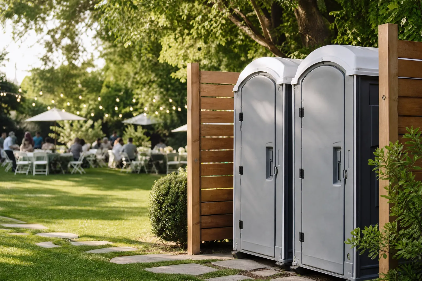 Accessible portable restrooms for inclusive access portable sanitation setup